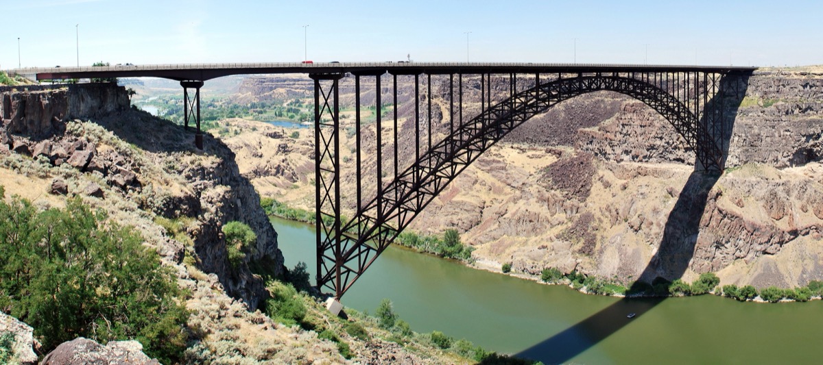 The Perrine Bridge over the Snake River Canyon at Twin Falls, Idaho